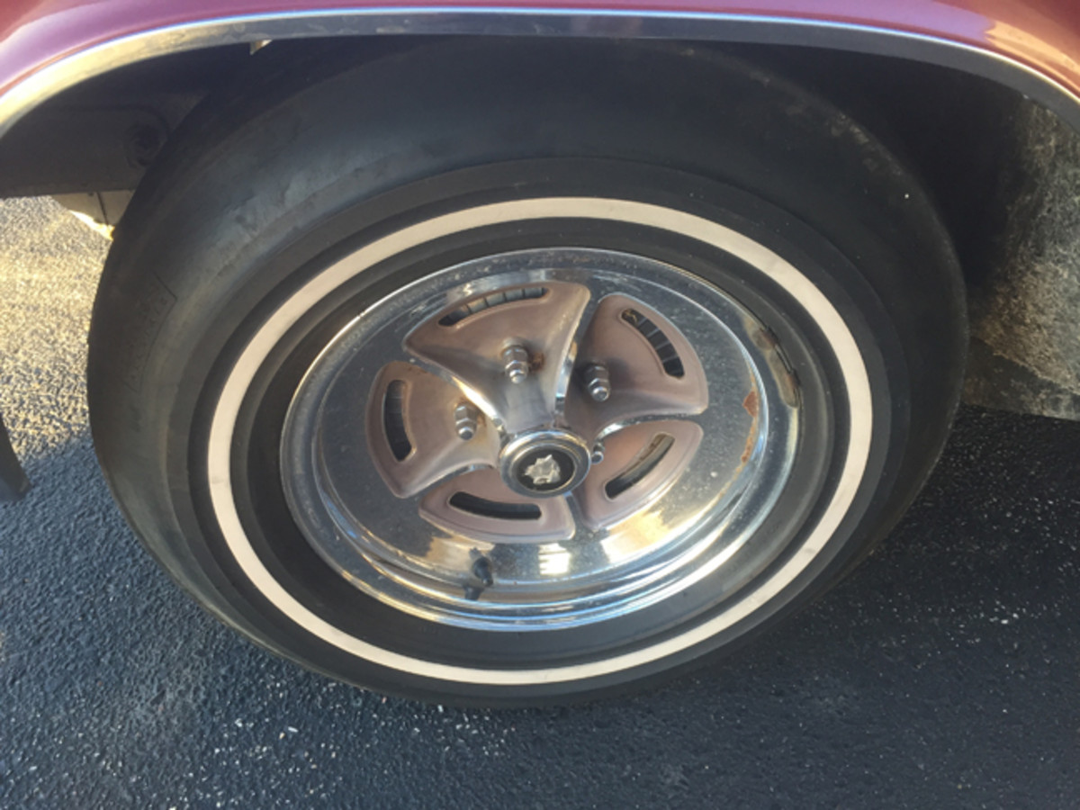  Buick described its new chrome-plated steel wheels "Formula Five" wheels in 1964. My uncle was always looking for spare centers with the Wildcat emblem, and I remember proudly pulling one out of a large loose parts pile at a swap meet and gladly forking over $1 for it.