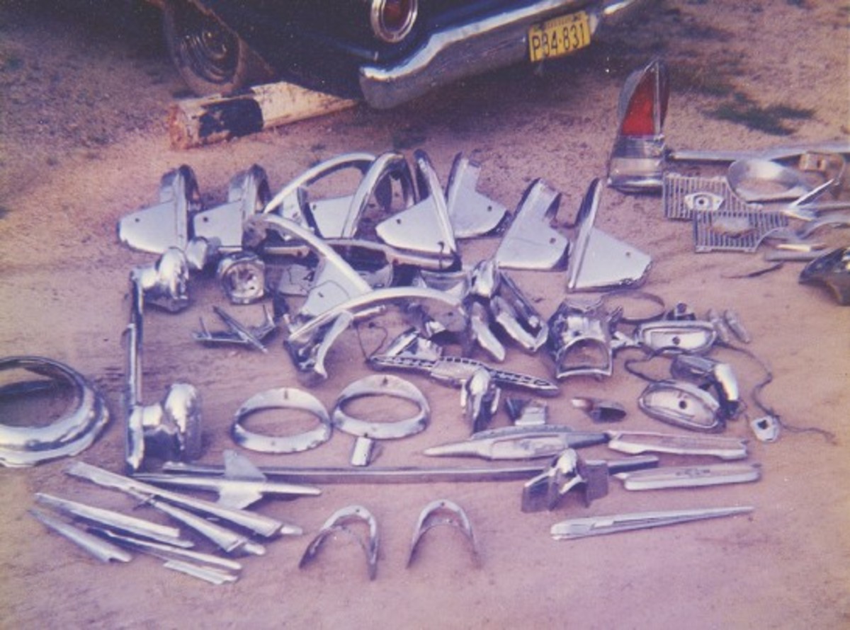 More parts that were wedged into the Corvair. All of these parts would have fit cars Kenny owned at the time. How many parts can you identify?