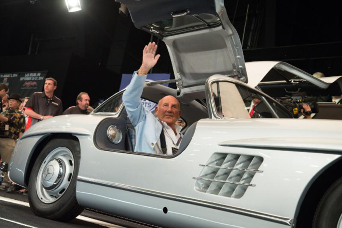 With Sales Exceeding $113 Million, Setting Company Record and Breaking World Records, Sir Stirling Moss, in 1955 300SL Gullwing, Crosses the Block in Third-Highest Selling Car at Barrett-Jackson 43rd Annual Scottsdale Auction. (PRNewsFoto/Barrett-Jackson)