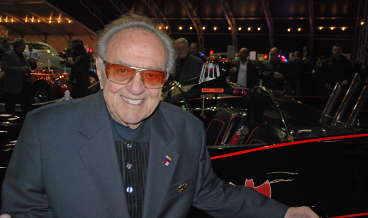  King of the Customizers George Barris was on hand at Barrett-Jackson Gala showing his Batmobile to prospective bidders.