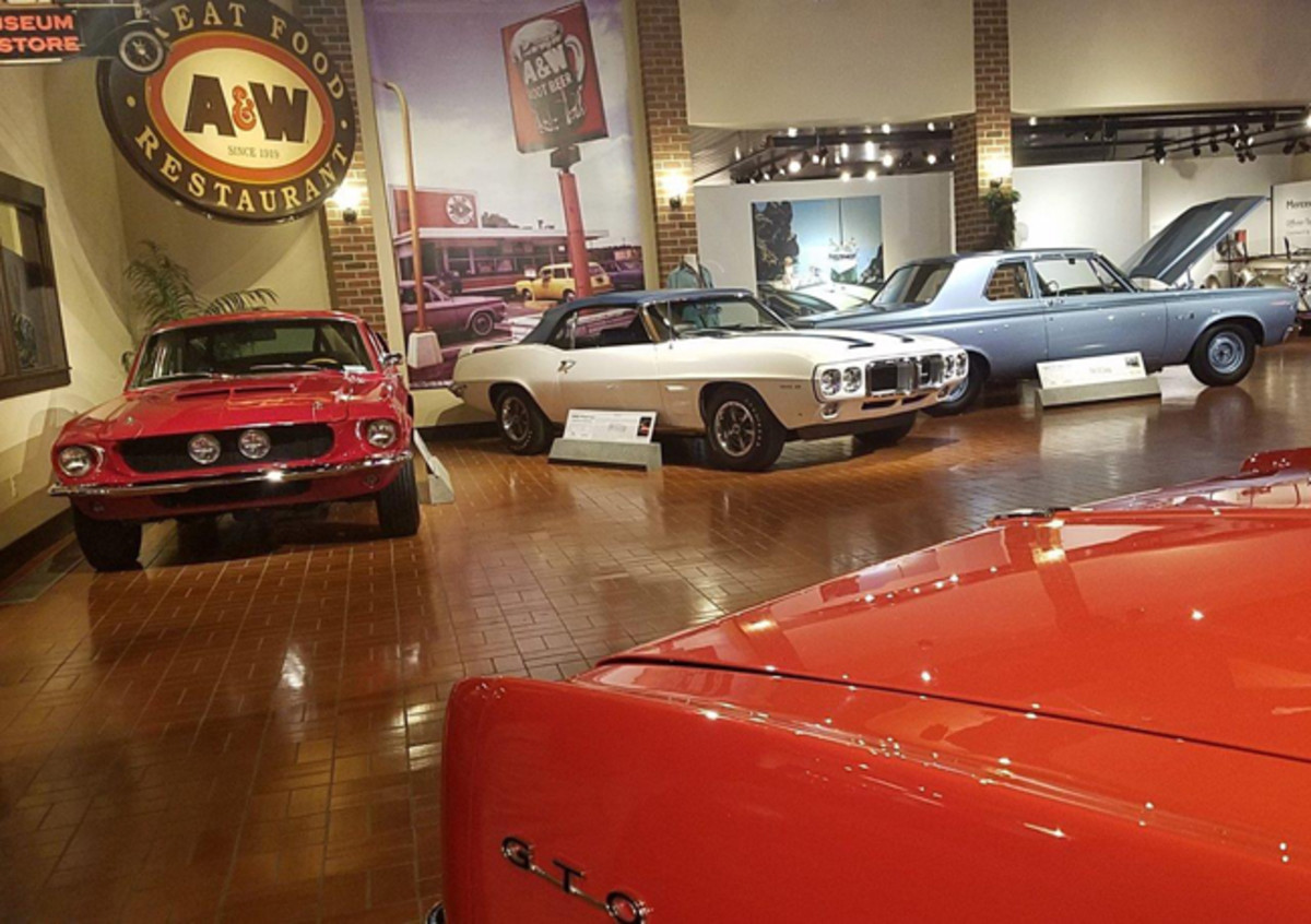  The Gilmore Car Museum has assembled a special exhibit of some of today’s most sought-after muscle cars, including a 1967 Ford Shelby GT500, 1969 Pontiac Trans Am and the Hemi-powered 1965 Plymouth Belvedere.
