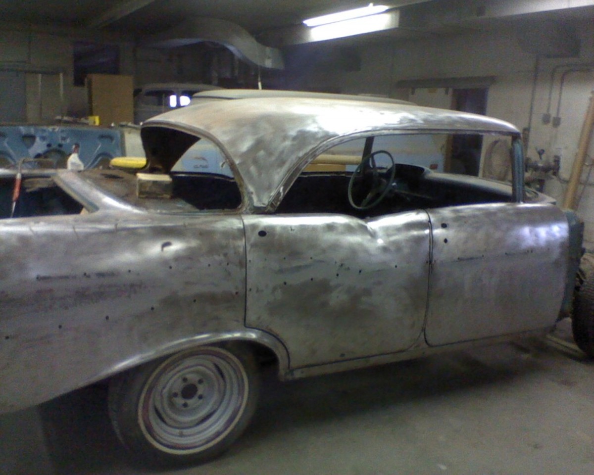 Petersen Auto Body stripped the Bel Air down to bare metal in the body-off-frame restoration. 