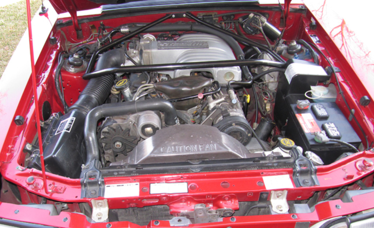 The 225-hp V-8 under the hood was hooked to a Hurst quick-ratio five-speed shifter.