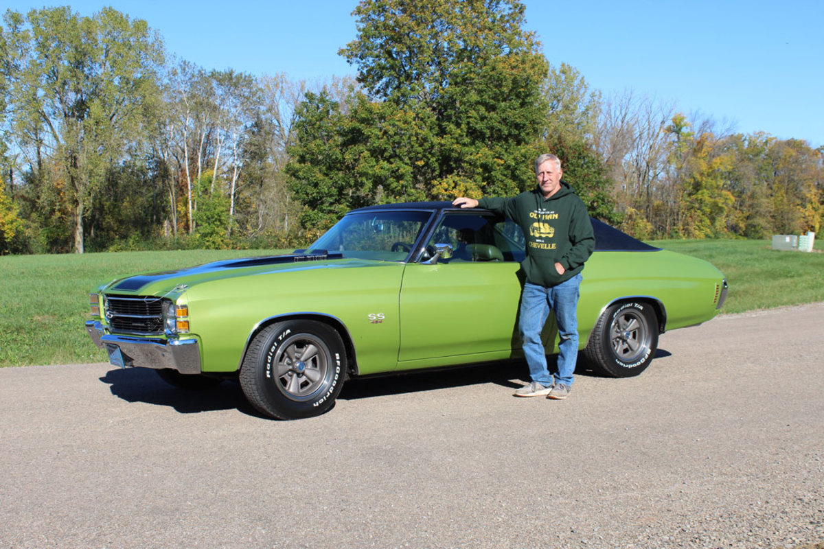 Bruce Bolwerk next to his Chevelle SS.