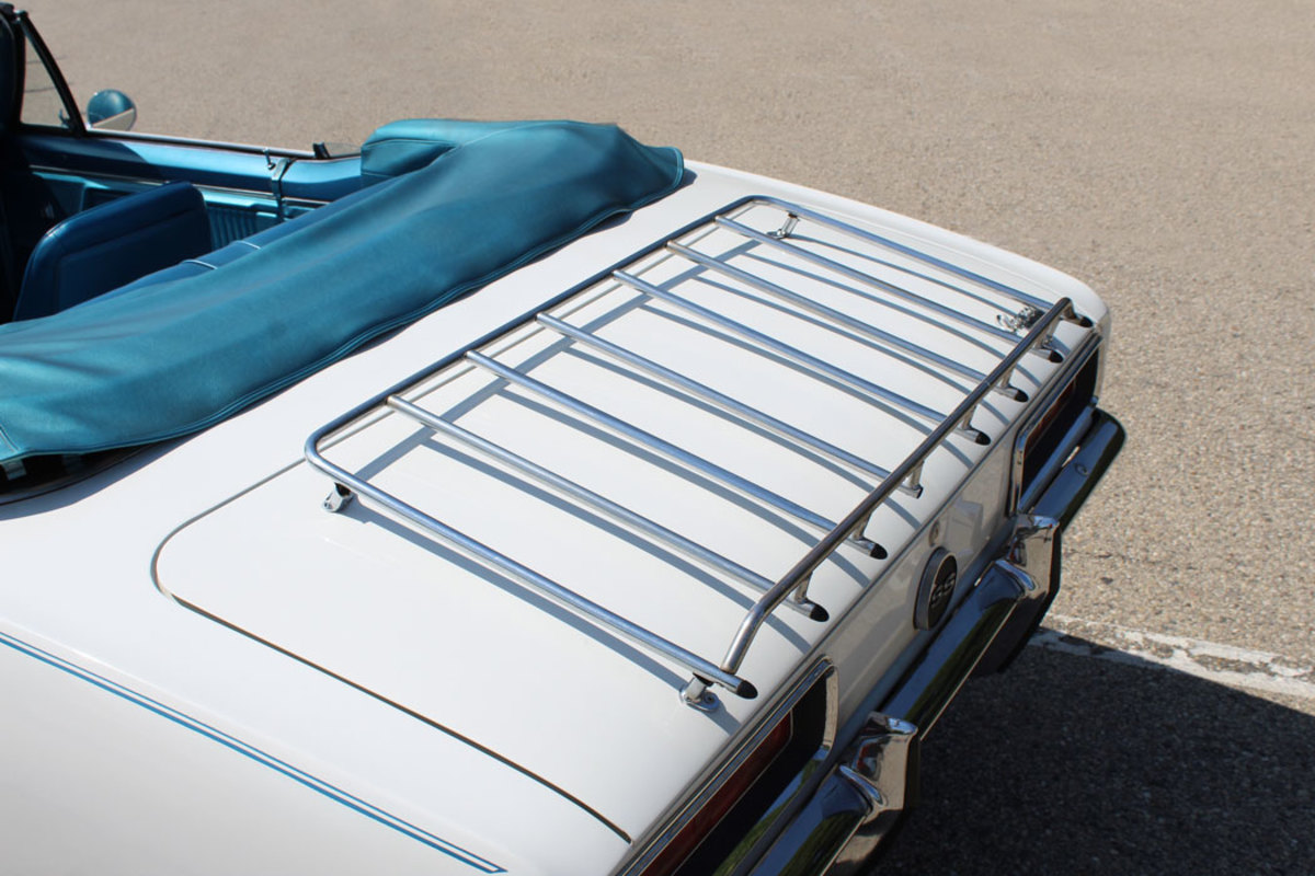 For those rare occasions when the trunk did not offer enough space...a trunk lid luggage rack.