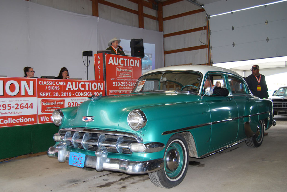 It’s a nice ’54 Chevy at auction, but will four-doors work as an inflation hedge?