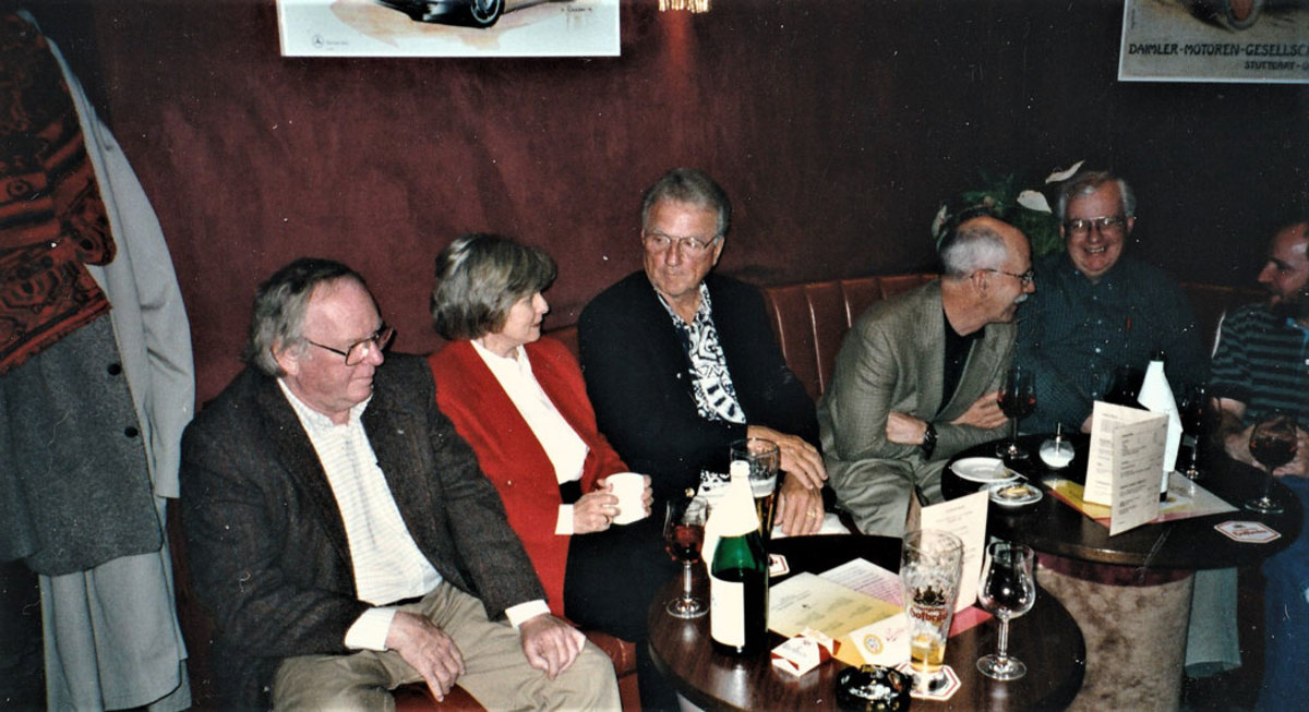 Dave Brownell is on the far left in this photo taken during his trip to Germany in 1997. Fourth in from the left is Dieter Zeitz, who later ran Chrysler in the United States.