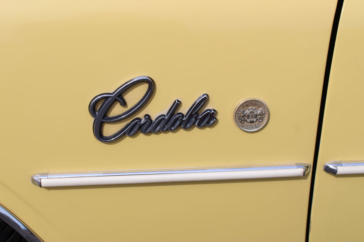 Badging of regal script added to the marketing of "luxury" of the Cordoba.