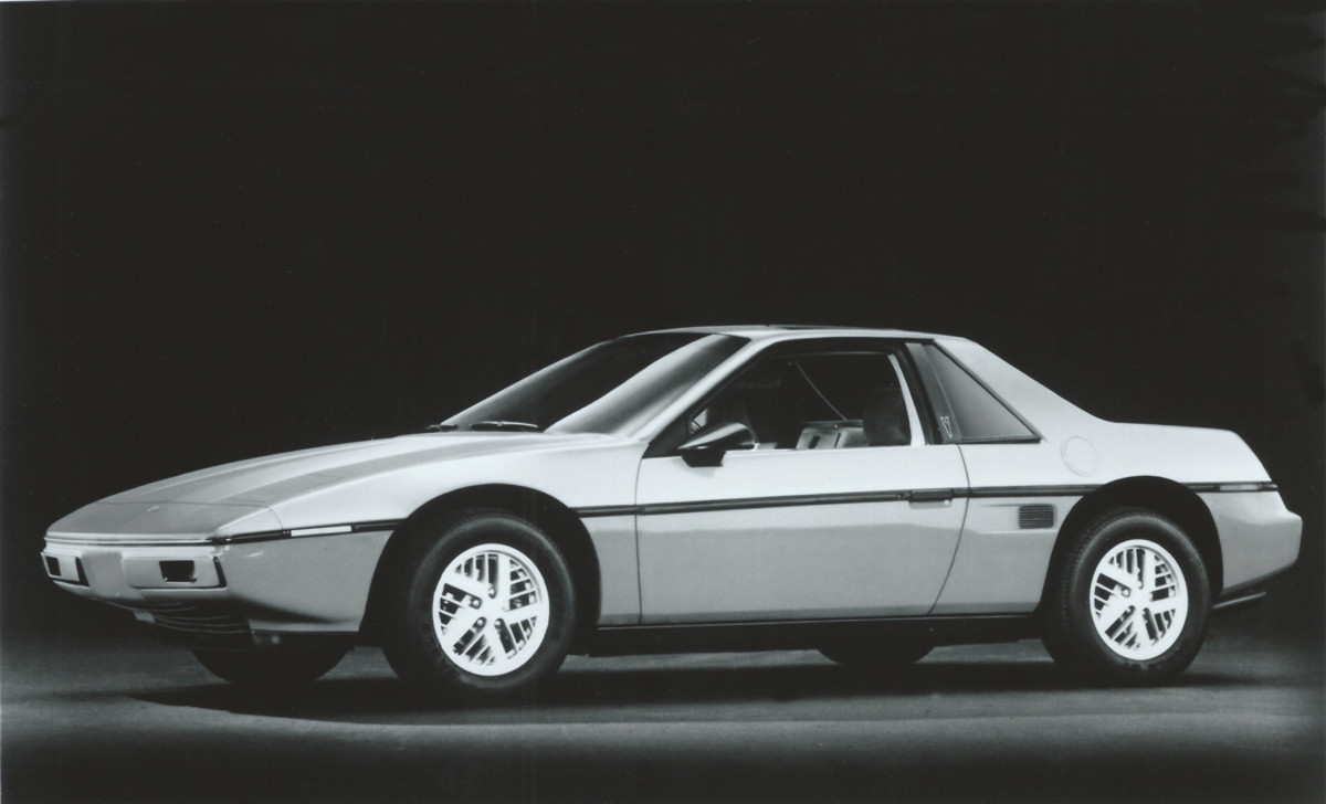The 1984 Pontiac Fiero displays the sporty looks of Pontiac’s new car commuter car.