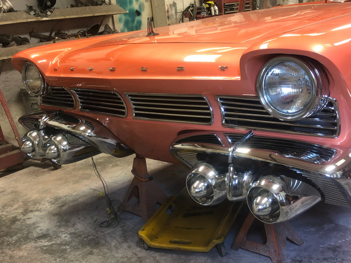 I put the car back up on jack stands and removed the wheels so I could assemble the front end and finish brake and fuel line connections underneath. Here’s the front end all together. I love it