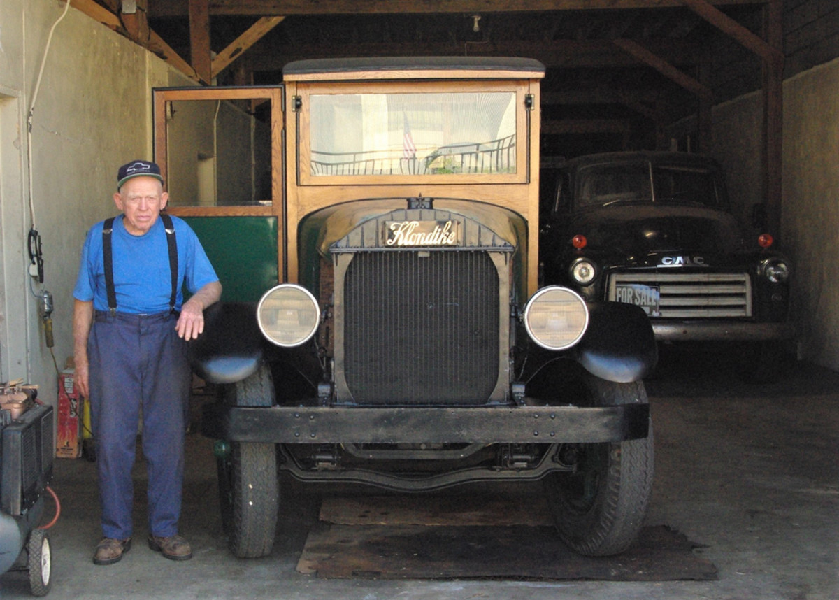 Gilbert Burmester with the 1929 Klondike that he and his wife restored.