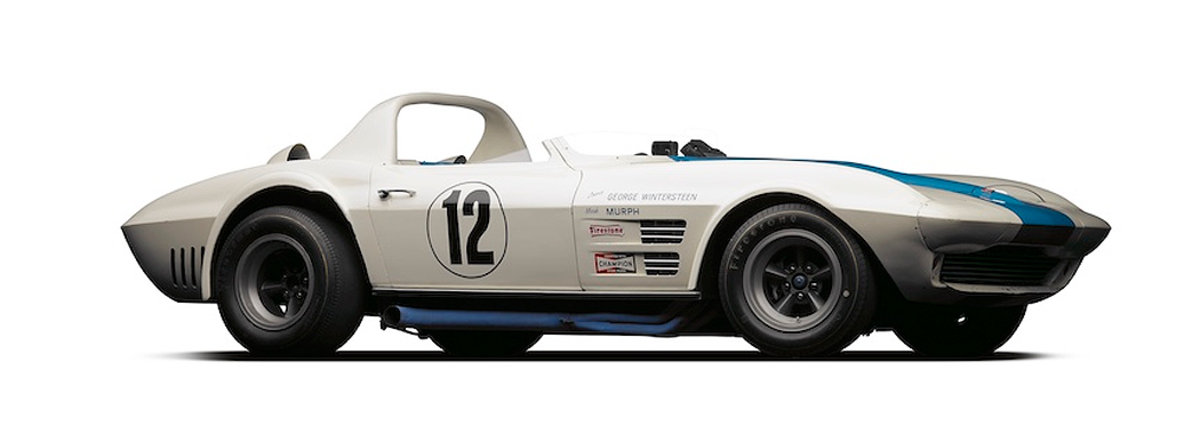 The 1963 Grand Sport Corvette, driven by George Wintersteen, and residing at Simeone Foundation Automotive Museum.