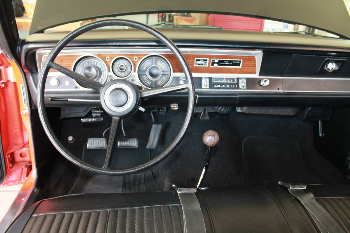 Like many cars of this era, the Duster's interior is all business.