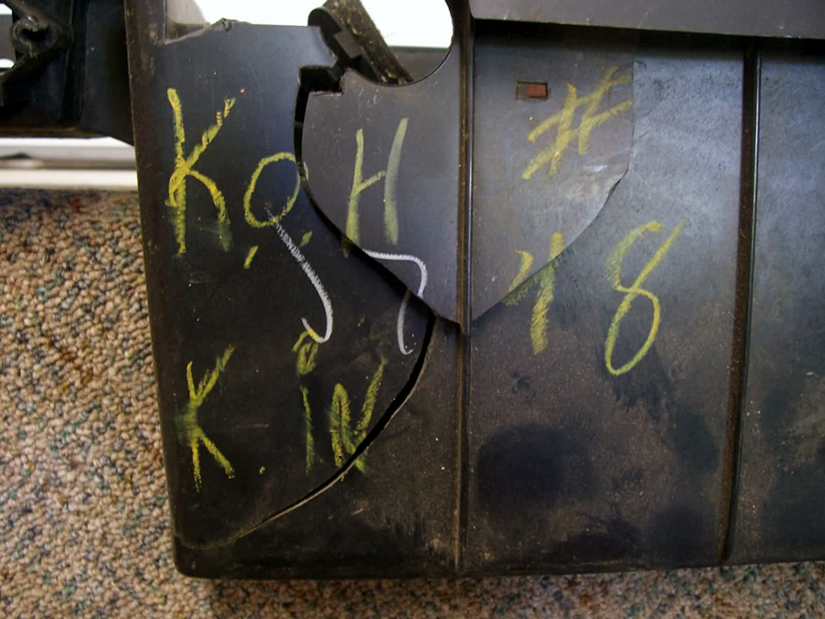 Shown here is the original console tray insert with “KOH” hand-written on it.