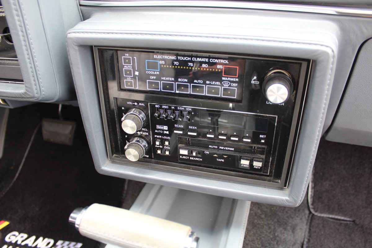 Cassette deck and electronic touch climate control was a nice touch back in 1985.