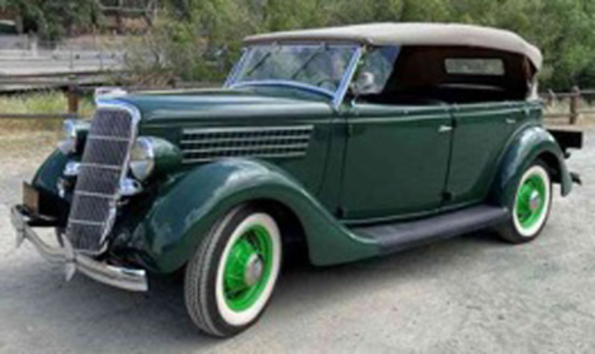 Jim and Jean Boyden's 1935 Ford Phaeton that was stolen and recovered.