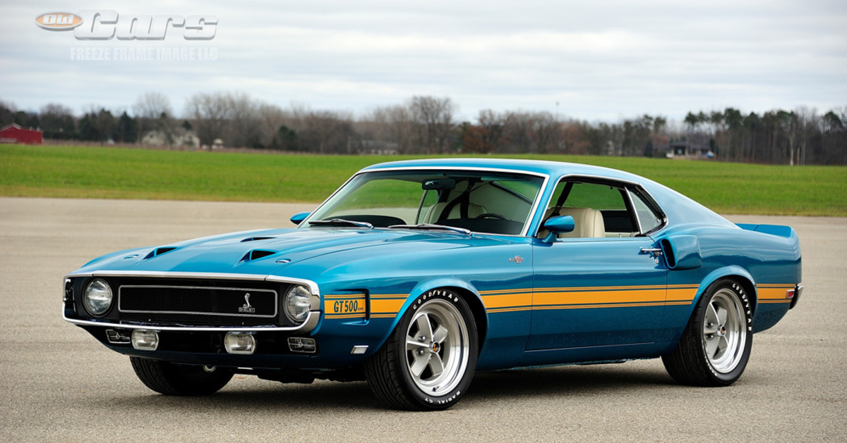 The lowered stance looks great on the 1969 Mustang's styling.