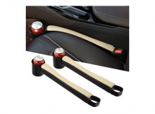  Happyworker Leather Car Seat Gap Fillers Universal Fit  Organizer Stop Things from Dropping Under Pack of 2 (Black) : Automotive