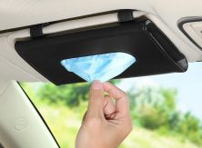 Pink Bag Tianmei PU Leather Universal Car Sun Visor or Vehicle Backseat Tissue Holder Hanging Organizer 