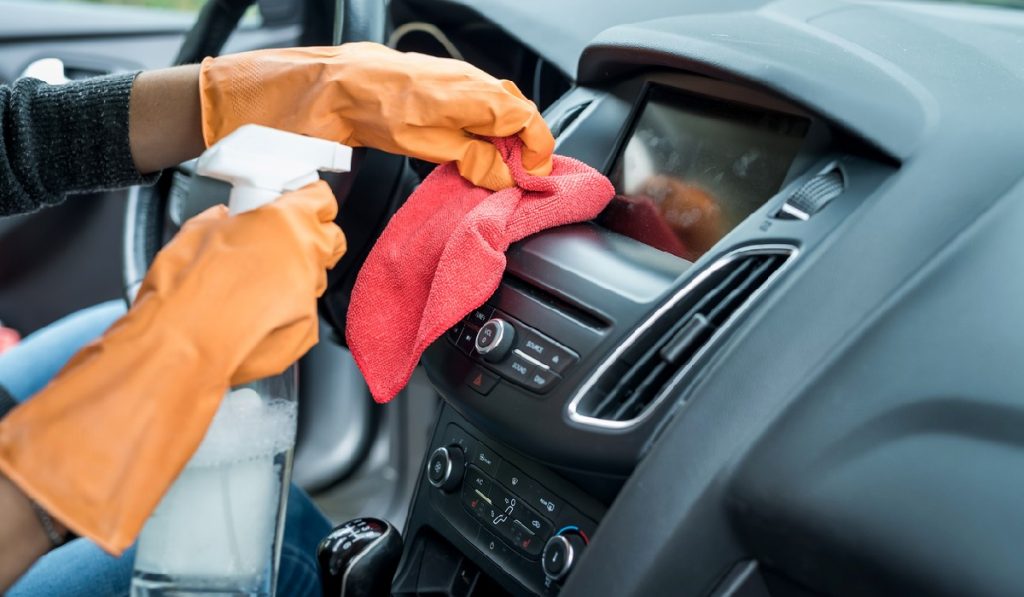 using car interior cleaner to clean your car