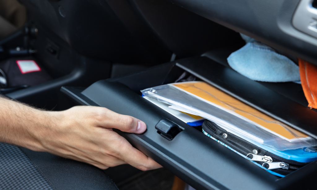 store your car documents in a car insurance holder