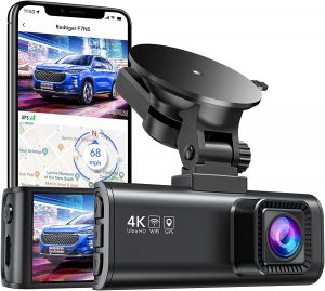 4K Dual Dash Cam, with WiFi GPS, Otovoda Dash Cam Front and Inside