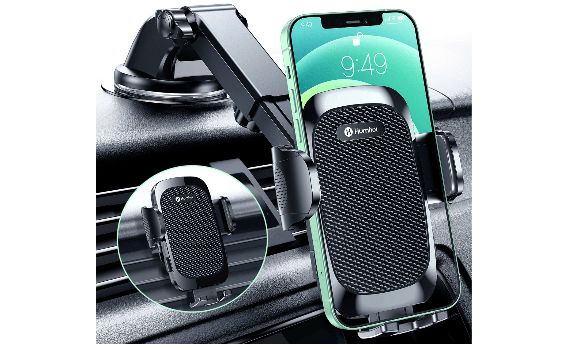 Car Phone Holder Mount with 6 Strong Magnets, Windshield Phone Magnetic  Holder, Suction Cup Phone Holder for Car, Dashboard Magnet Holder, Fit Most