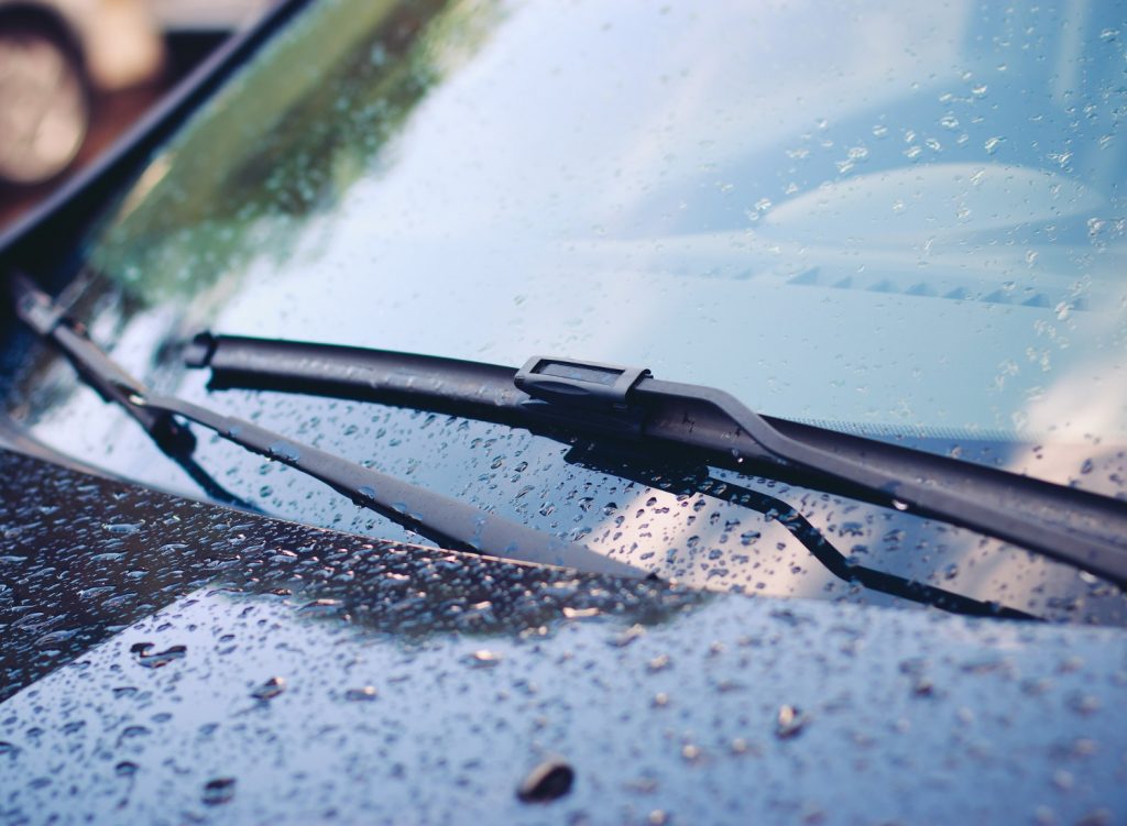 Windshield wipers in the rain