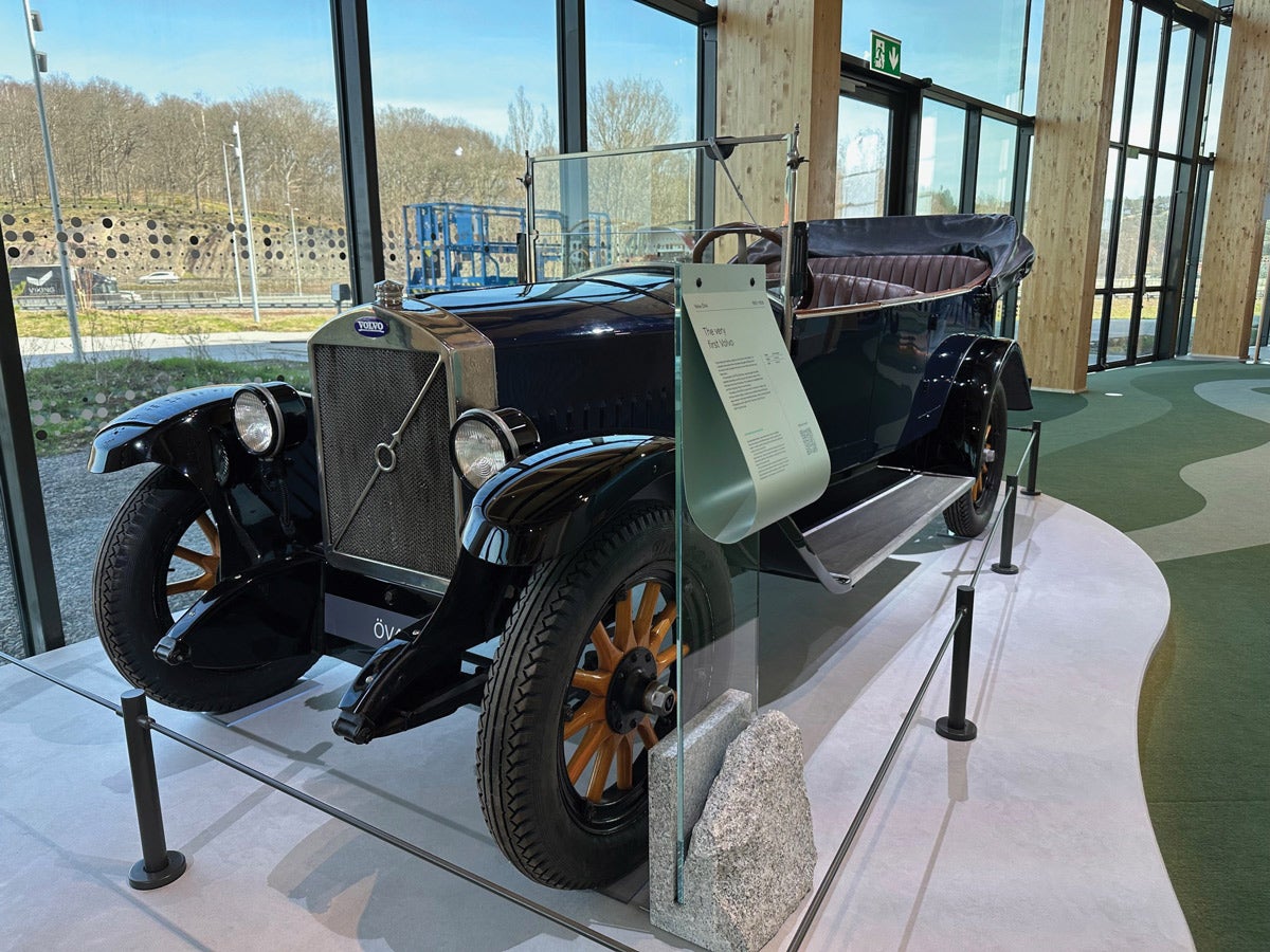 Volvo began in 1926, so they are nearly a century old. The firm was initially underwritten by SKF, a renowned ball-bearing manufacturer. The name Volvo literally means “I roll” in Latin. Nearly half of the first run of Volvos were open touring OV4 models such as this one. 