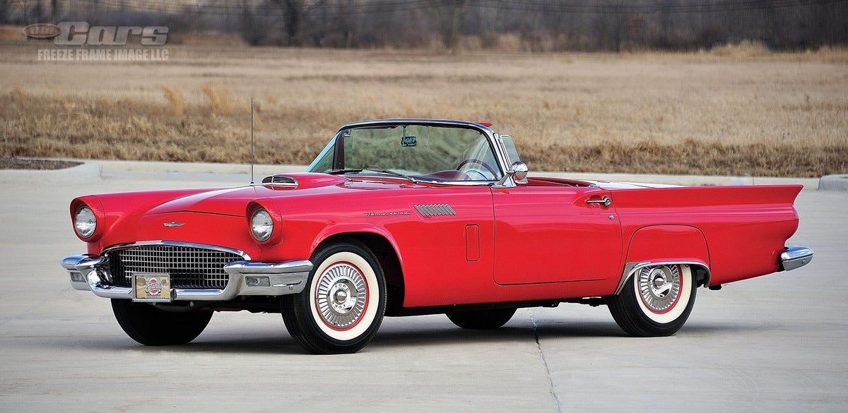 1957 Ford Thunderbird on display at Stahl’s Motors and Music Experience in Chesterfield, Mich.
