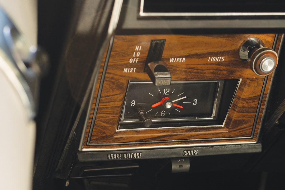 While going down the quarter-mile, drivers could watch the second hand spin on the center-dash-mounted clock