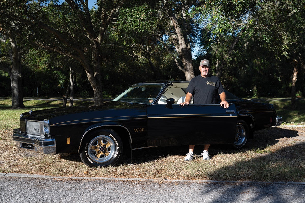Jody Andrews with his 1975 Hurst/Olds.