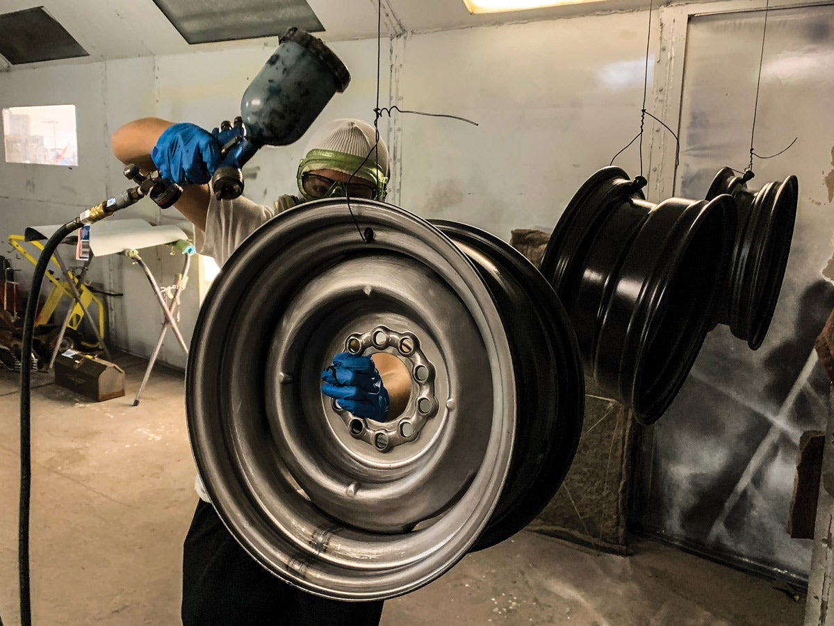 From Wheelsmith, we could’ve ordered these powdercoated our way, but Lolita likes to paint things. Wired up this way, these are moving targets. Even so, she’s really catching on.