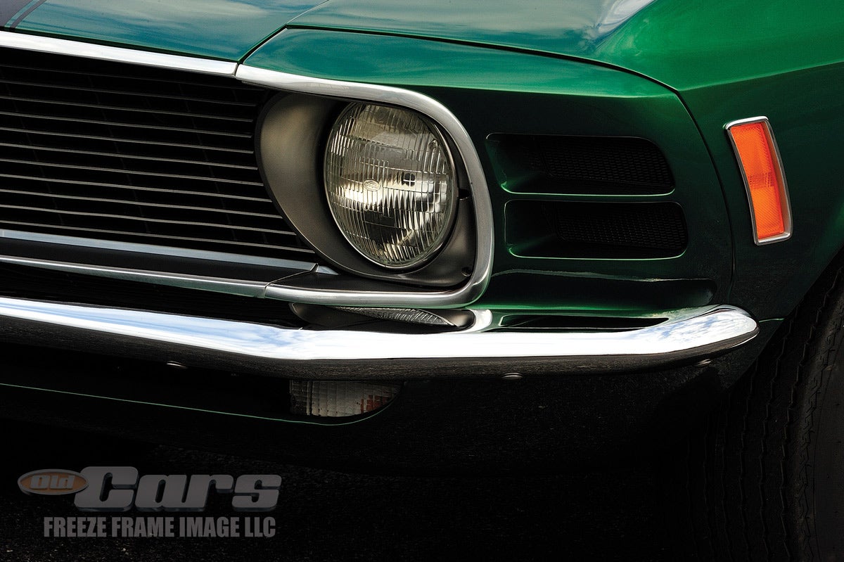 For 1970, Ford moved all Mustangs’ headlamps inboard, within the grille.