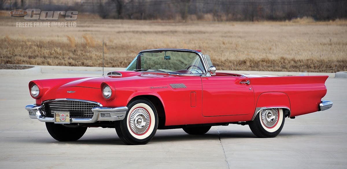 This stunning 1957 Ford Thunderbird in red is about as good as it gets!