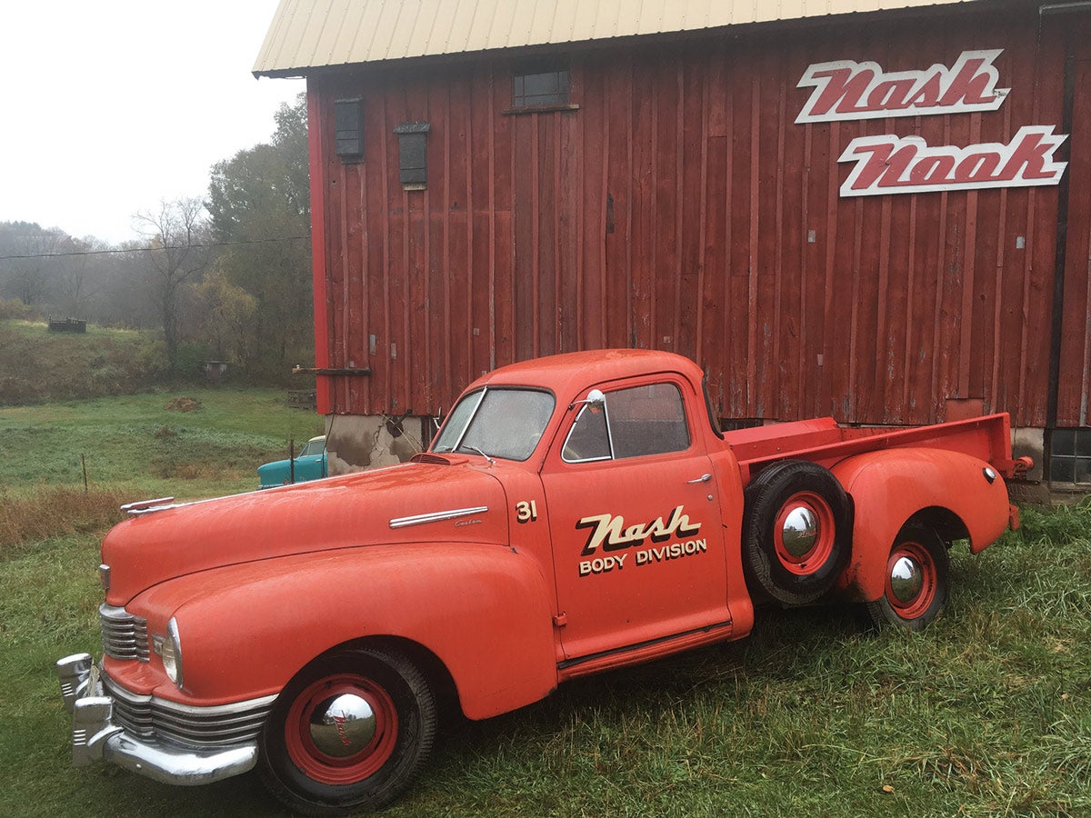 Repainted in 1987 in the original red color.
