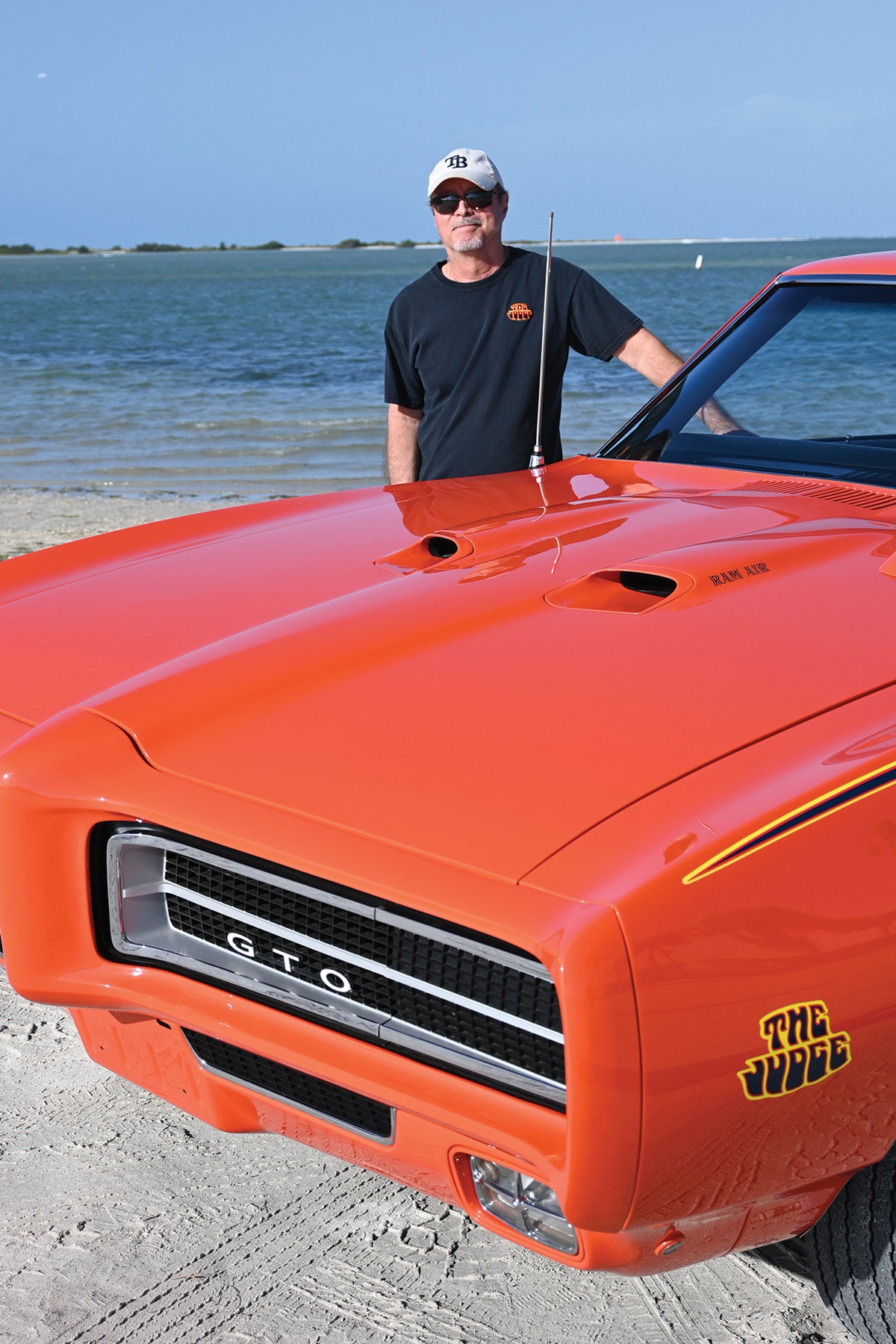 Kevin Guido of Clearwater, Fla., with his 1969 GTO The Judge.