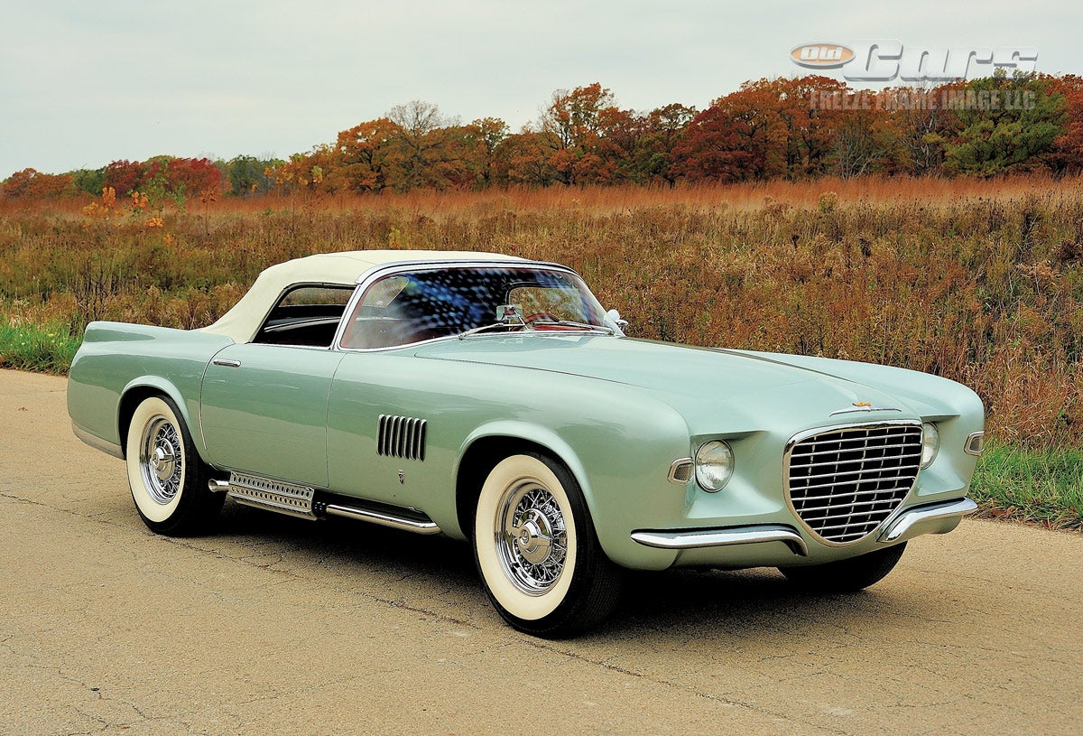 Of the three Chrysler Falcon concept cars bodied by Ghia in 1955, only this example survives. Owner Joe Bortz believes it was sent to South America before 1957, which saved it from being crushed.