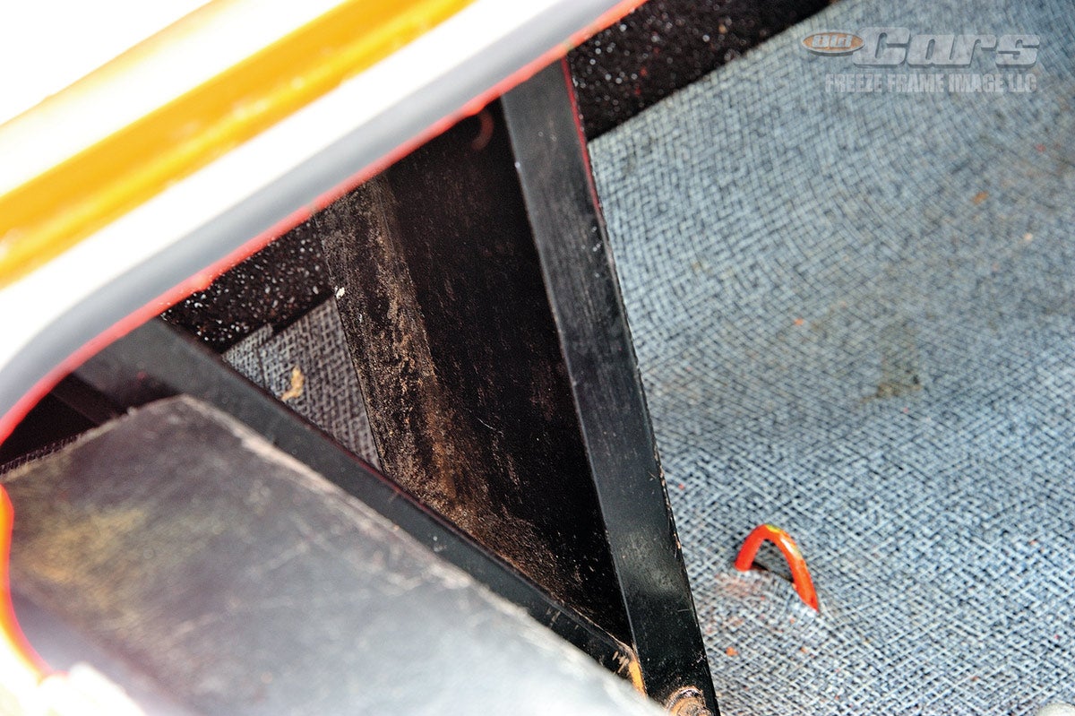 Creative Industries’ handiwork to create bracing in the trunk remains as originally built.