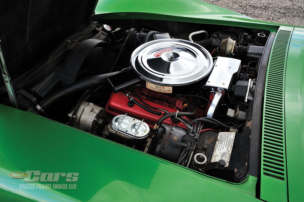 Buehrig’s 1971 Corvette is powered by the base L48 350-cid V-8 with 270 hp. The engine is backed by an automatic transmission. Upon receiving the car from Buehrig’s grandson, Youth Volunteers at NATMUS expertly completed some upper-engine work.