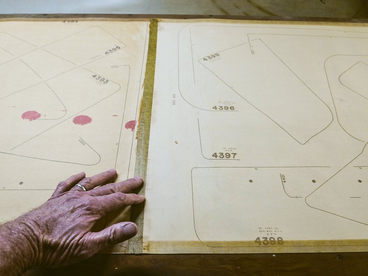 The opposite end shows a splice where a 1955 update was installed with included rubber cement. At that time, replacement sections were also available for $2 each.