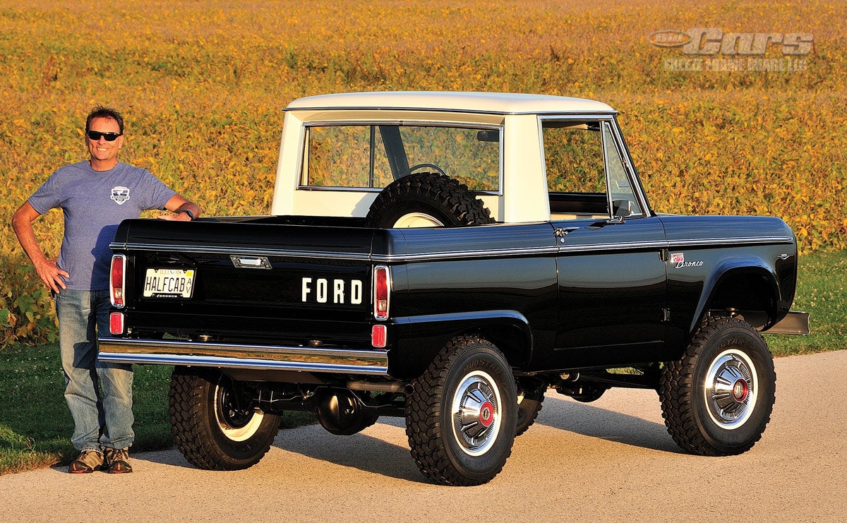 “Bronco Jack” Niederkorn with his rare and beautifully restored “halfcab” Bronco Sport Pickup. Through 1966, the U-14 Bronco Pickup had been known as the Sports Utility.