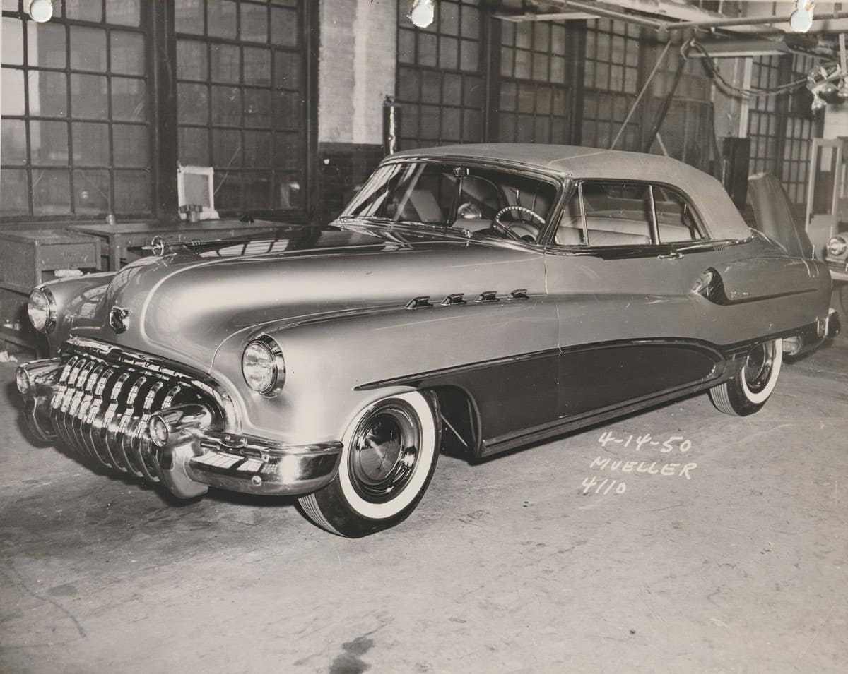 This photo showing a specially trimmed 1950 Buick Roadmaster led to a long research hunt. It was discovered this car was built for Harlow Curtice as Shop Order 1188; a second near-twin was built for Harley Earl. Neither car is known to still exist.