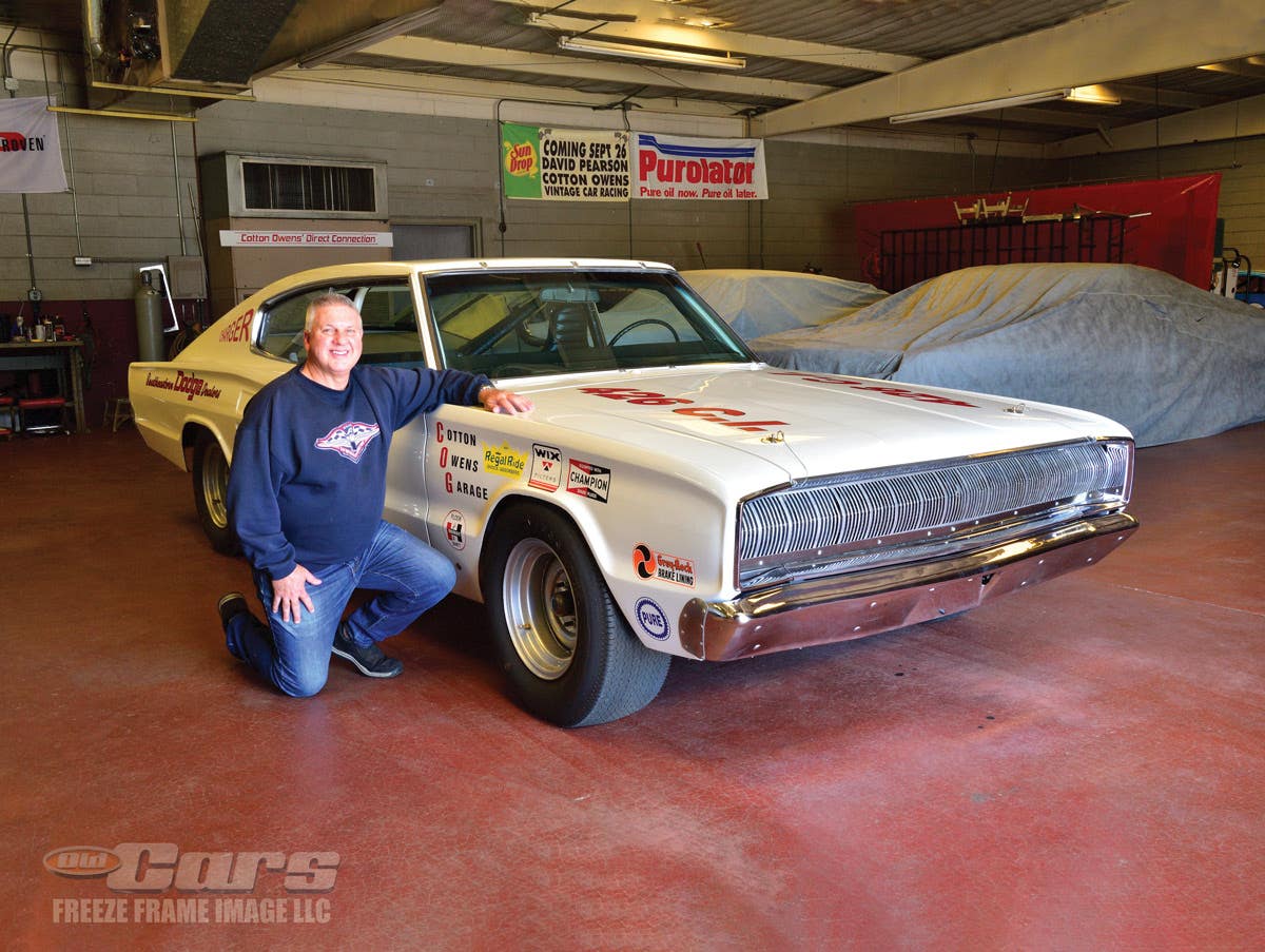 Eddie Pearson (pictured) and his brother Ricky recently reworked the 1966 Charger’s suspension in the Pearson Racing Garage to make it as track-ready as the Charger their father originally raced.