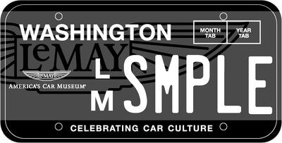 State of Washington now offers LeMay custom license plate