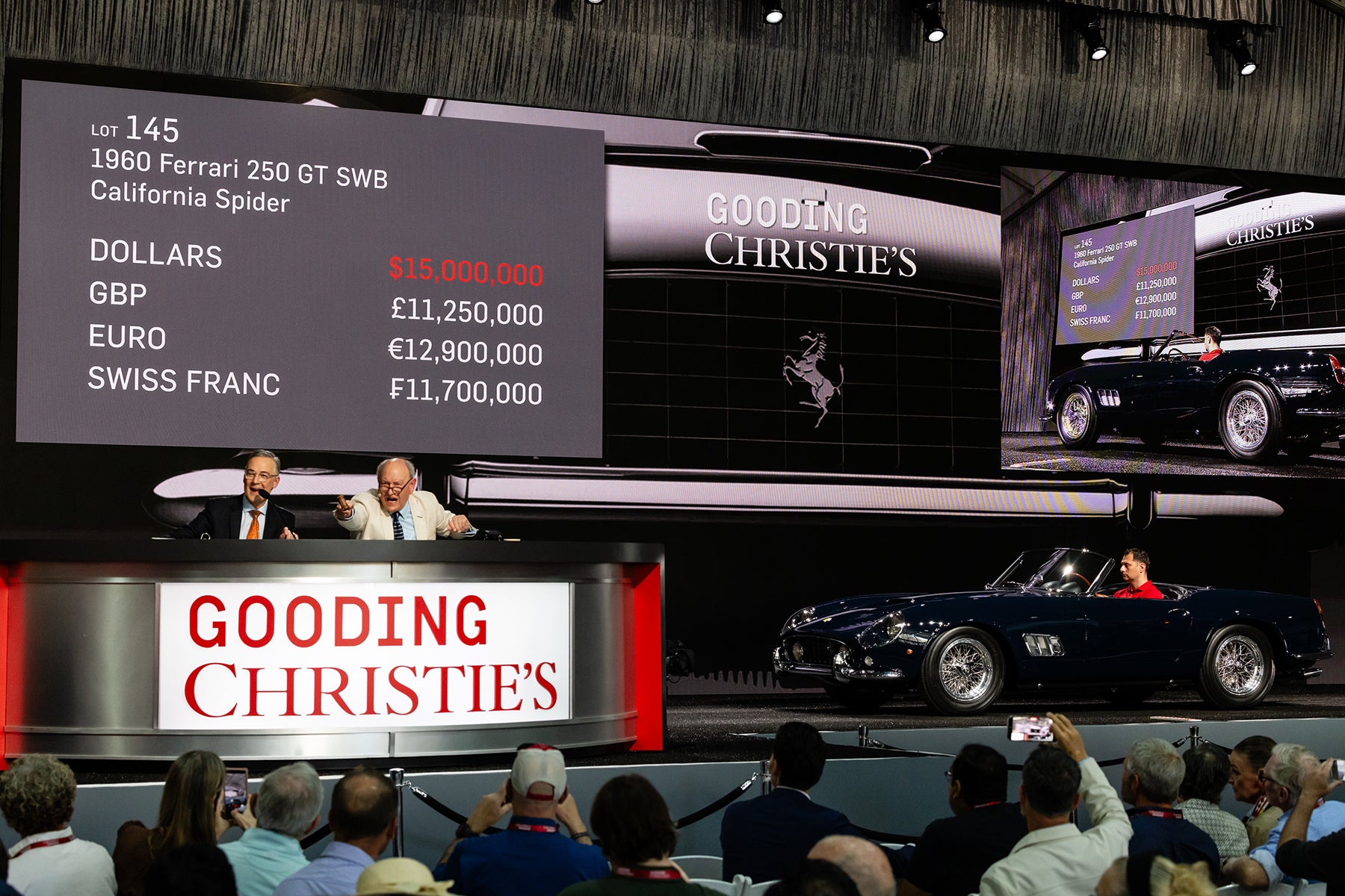 Gooding Christie’s Amelia Island Auctions’ hammer dropped at $16.5+ million on Ferrari California Spider
