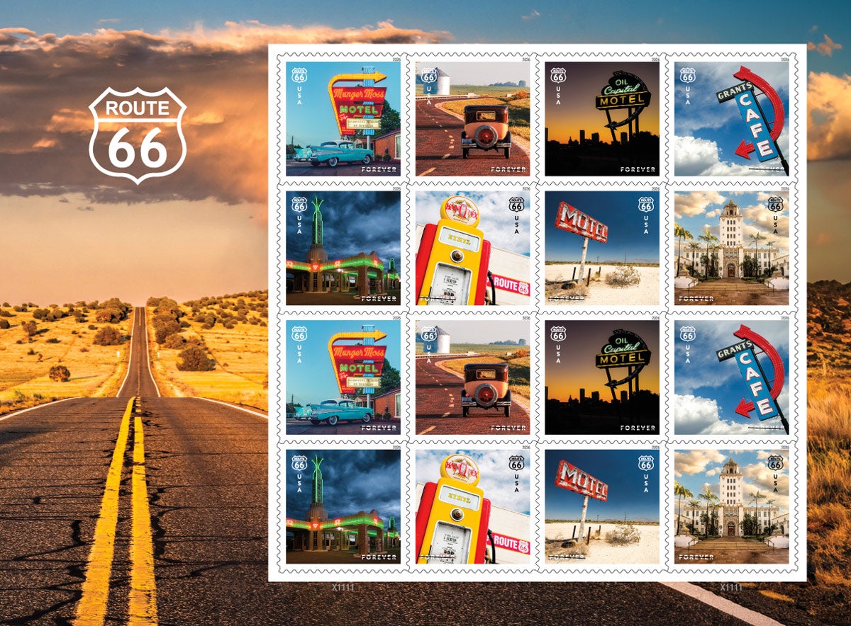 USPS lets you get your kicks with Route 66 commemorative stamps